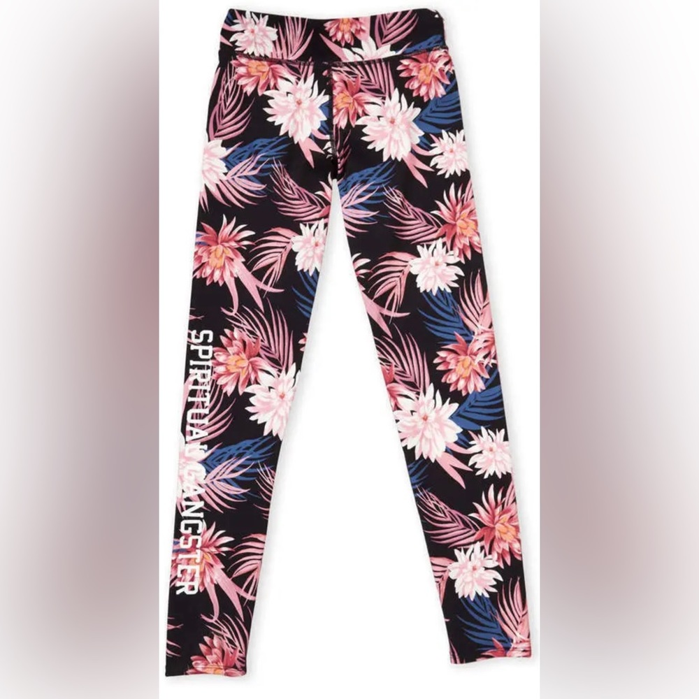 NWT KIDS GIRLS Spiritual Gangster Tropics Legging Yoga Pants Floral Print